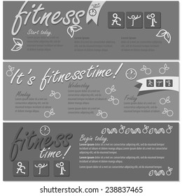 Fitness Flyer Template - Vector Illustration, Graphic Design, Editable For Your Design 