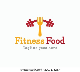 Fitness Food Logo. Gym Food Healthy Fitness Logo Design