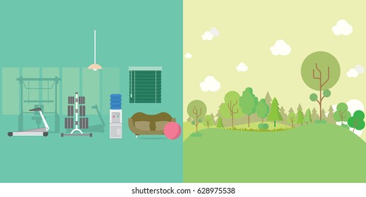 Fitness and Forest Background