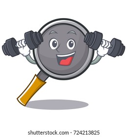 Fitness frying pan cartoon character