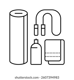fitness gear clothing line icon vector. fitness gear clothing sign. isolated contour symbol black illustration
