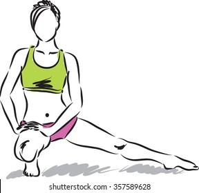 fitness girl illustration a