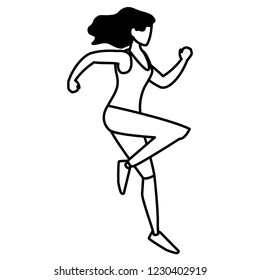 Fitness girl running design