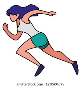 Fitness girl running design