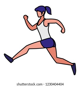 Fitness girl running design