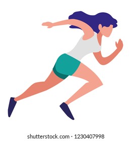 Fitness girl running design