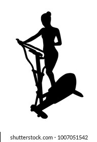 Fitness girl silhouette