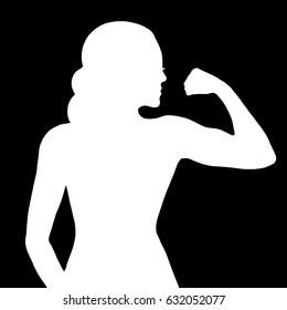 Fitness girl Silhouette Vector