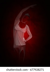 fitness girl, vector white, transparent