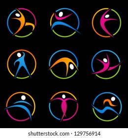 fitness globe elements. Graphic Design Editable For Your Design.