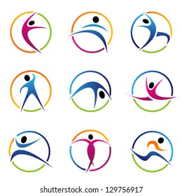 fitness globe elements. Graphic Design Editable For Your Design.