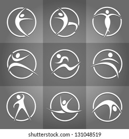 Fitness Globe Vector elements. Graphic Design Editable For Your Design.