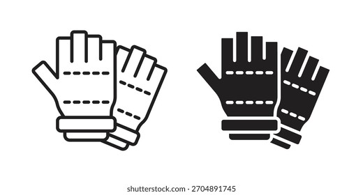 Fitness Handschuhe Symbol, Vektorgrafik-Kollektion. Vektorgrafiken mit Stocksymbolen