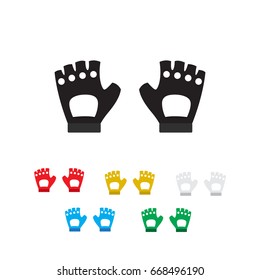 Fitness gloves vector on white background