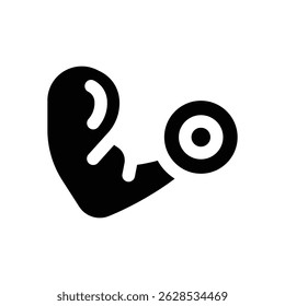 Icono de glifo de fitness. Icono de Vector fuerte y sólido para Sitios web, interfaces móviles, presentaciones y marca visual. Alta calidad y fácil de editar.