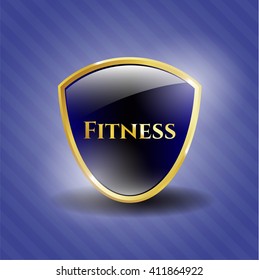 Fitness gold badge or emblem