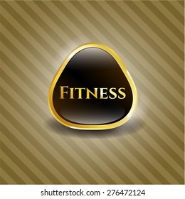 Fitness gold shiny badge