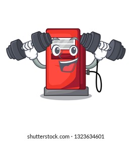 Fitness gosoline pump in the character form