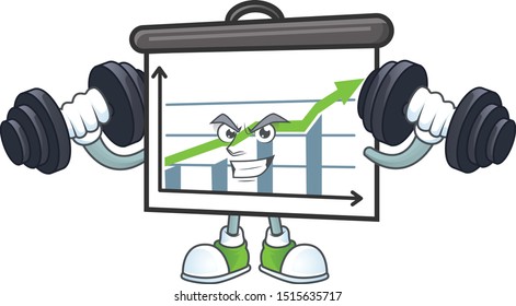Fitness up graphic board character with mascot