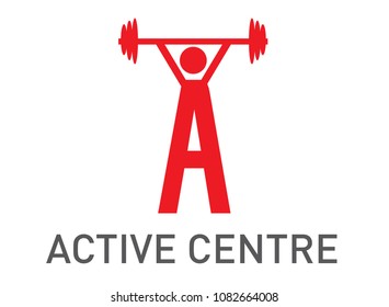 Fitness Gym Active Letter Logo Template Stock Vector (Royalty Free