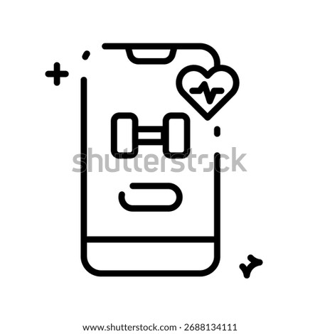 Fitness Gym app icon vector illustration