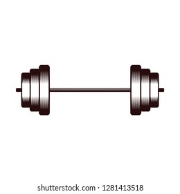 Fitness, Gym, Barbell, Dumbbell Icon Vector Template