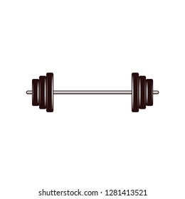 Fitness, Gym, Barbell, Dumbbell Icon Vector Template