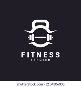 Fitness Gym Barbell Dumbbell Logo Design Stock Vector (Royalty Free ...