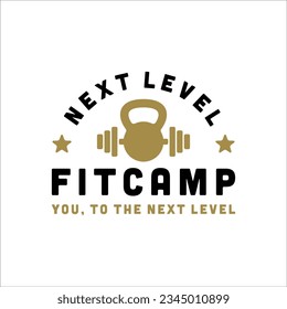fitness gym barbell logo design