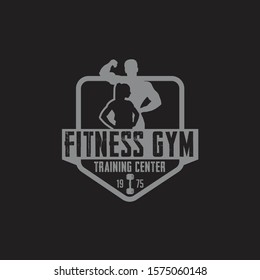 Fitness & Gym bodybuilder Logo Badge Label