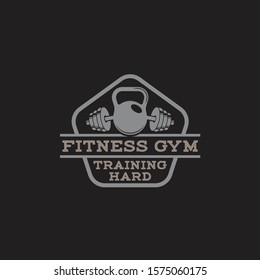 Fitness & Gym bodybuilder Logo Badge Label