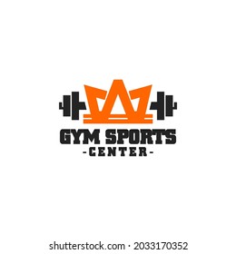 Fitness Gym Center Sport Equipment Logo Template Vector