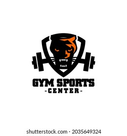 Fitness Gym Center Sport Equipment Logo Template Vector