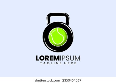 Fitness concepto de gimnasio vectorial logo emblema emblema con forma de timbre deportivo entrenamiento de cuerpo