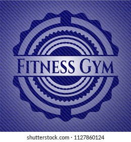 Fitness Gym with denim texture