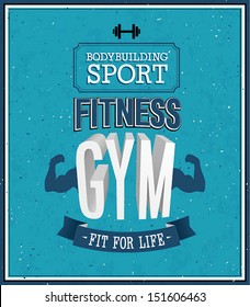 Fitness gym design. Vector illustration.