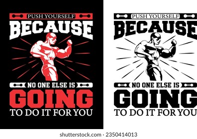 Fitness gym, Fitness diet t-shirt design