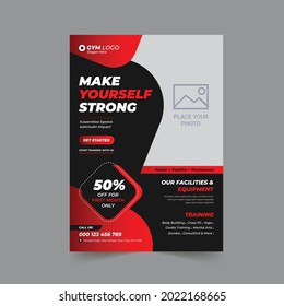 Fitness Gym Exercise Workout Training Flyer Brochure Template