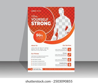 Fitness Gym Flyer design, sports Flyer Template Design, Gym business flyer, gym flyer design, advertising poster design