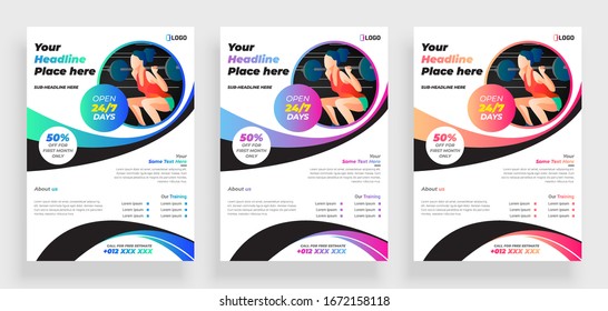 Fitness Gym Flyer & Poster Cover Template.