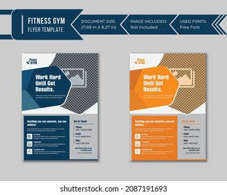 Fitness Gym Flyer Template Design In Free Vector Design, gym fitness center flyer template design