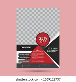 Fitness / Gym Flyer Template, Vector Design.