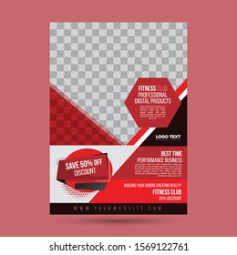 Fitness / Gym Flyer Template, Vector Design.