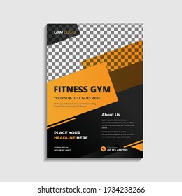 Fitness Gym Flyer Template, vector in A4