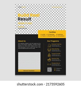 Fitness Gym Flyer Template Vector Layout Design Template For Workout Training, Fitness Equipment Shopping Website.