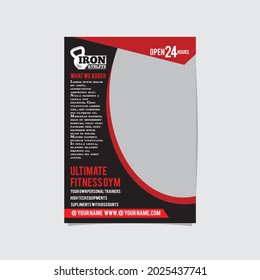 Fitness - Gym Flyer Vector layout design template for extreem sport event, tournament or championship