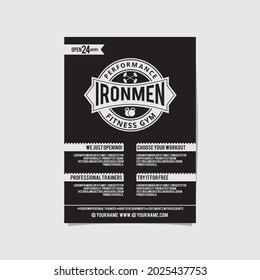 Fitness - Gym Flyer Vector layout design template for extreem sport event, tournament or championship