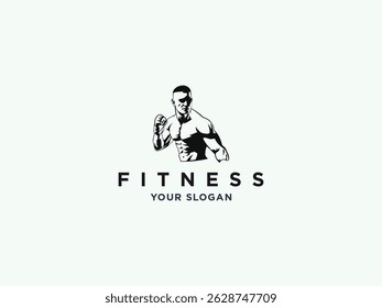 fitness gym or health logo design vector template