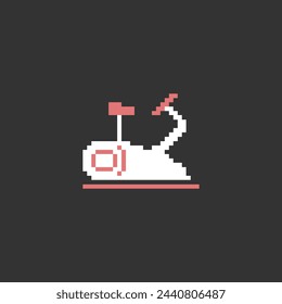 fitness and gym icon pixel art style with simple color and black background good for your project and game asset.	