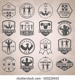 Fitness gym icons